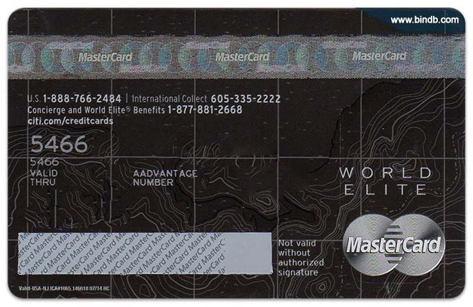 citibank mastercard world elite aadvantageexecutive back